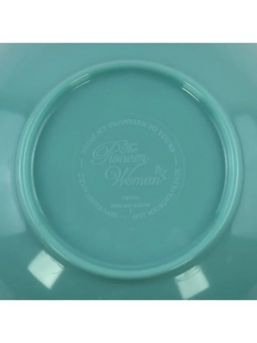 The Pioneer Woman Melamine Bowls Set of 4 Floral Teal Scalloped 6.5